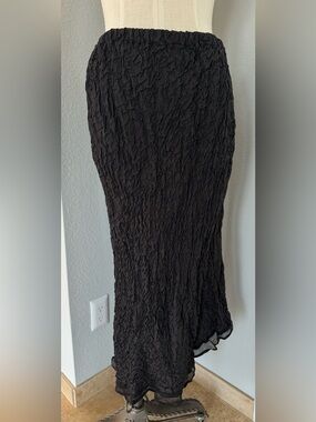 100% Silk Whispers Crinkle Hi Low Skirt (Set Sold Seperately) M